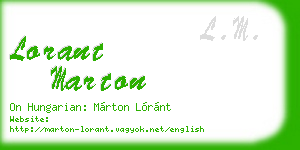 lorant marton business card